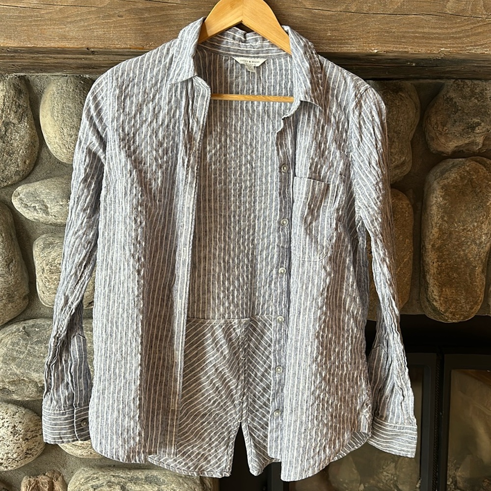 Button striped blouse